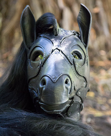 Front view of the mask to see the spacing of the eyes and size of the ears