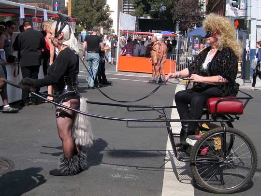 Another ponygirl pulling a cart