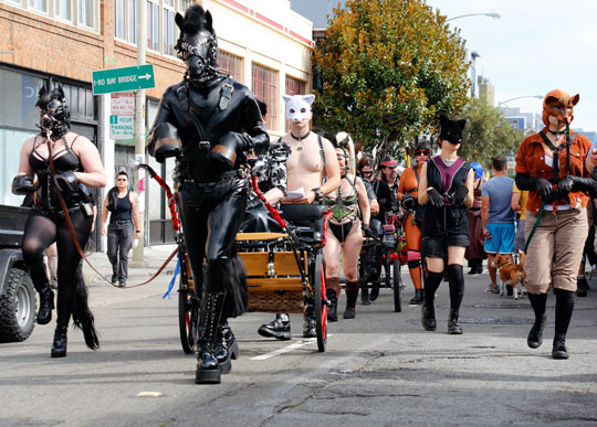 The front of the creature cavalcade at Folsom 2013