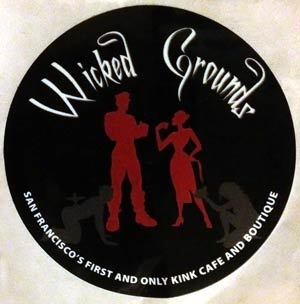 Wicked Grounds sticker. Wicked Grounds is the venue for The Stampede munch (as well as several other BDSM munches)