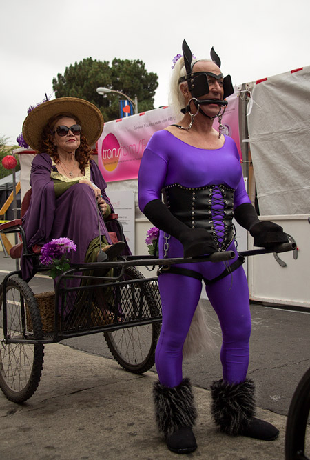Purple cart ponygirl at Folsom 2014