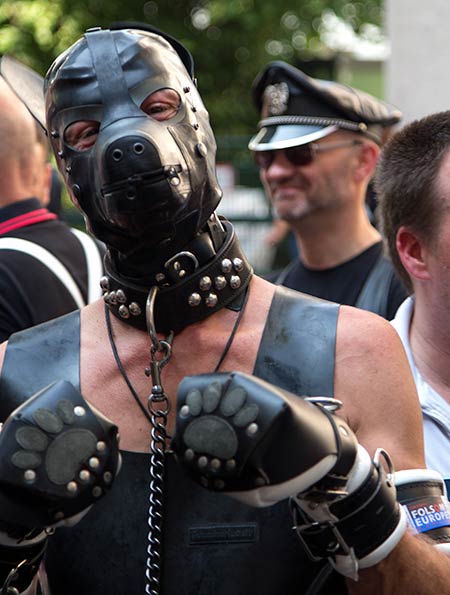 Leather puppy at Folsom Europe 2016